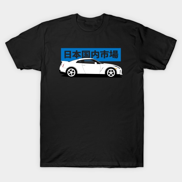 Nissan GTR r35 Side View T-Shirt by Rebellion Store